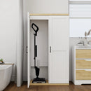 55.1" Tall Wooden Vacuum Storage Cabinet with Adjustable Shelf by HouseOfZazla