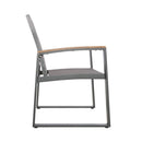Aresha Metal Outdoor Dining Armchair (Set of 2) - Gray by HouseOfZazla