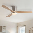 Low Profile Flush Mount Intergrated LED Ceiling Fan With Light And Silent Reversible Motor by HouseOfZazla