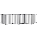 Adjustable Safety Gate Play Yard Metal Doorways Fireplace Fence Christmas Tree Fence Gate For House Stairs Gate Prohibited Area Fence