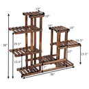6 Tier Wooden Shelf Storage Plant Rack Stand by LJGDeals