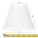6"W x 5"H Set of 6 Chandelier White Linen Clip-On Lampshade