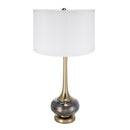 D15x29 Table Lamp with Glass Drum Shade