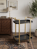 23.8" x 15.2" Metal Bar Cart