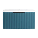 Contemporary Wall Mounted Bathroom Vanity With Resin Double Sink by HouseOfZazla