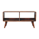 Solid Wood Curved Chestnut Media Unit