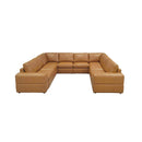 Upholstered Large Arms Sectional With Recliner Seats