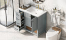 36" Bathroom Vanity with Sink Top and Storage Cabinet by HouseOfZazla