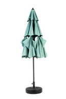 Aluminium 10ft 3 Tier Auto-Tilt Outdoor Patio Umbrella - Light Green