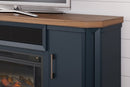 Landocken - 83" TV Stand With Electric Fireplace - Two-tone