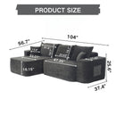 L-Shaped Sectional Sofa Couch With Chaise, Extra Deep Seats by HouseOfZazla