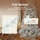 HOMCOM 7.5 ft Artificial Frosted Christmas Tree