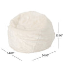 Amori Modern 3 Foot Faux Fur Bean Bag