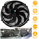 16 Inch Electric Radiator Cooling Fan 12V 120W 10 Blades Car Thermostat Kit w/ Mounting Kit