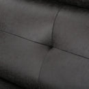 Alma - Contemporary Upholstered Loveseat Recliner - Slate by HouseOfZazla