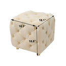 Modern Upholstered Ottoman, Exquisite Small End Table, Soft Foot Stool, Dressing Makeup Chair, Comfortable Seat For Living Room, Bedroom, Entrance by Unique Piece Furniture