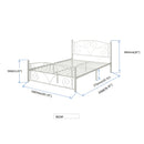 Full With Metal Frame Bed - White by HouseOfZazla