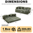 Convertible Sleeper Sofa Bed With Cylindrical Pillow by HouseOfZazla