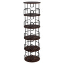 Rotating Bookshelf Tower 5 Tier Spinning 360 Degree Revolving Storage Shelf