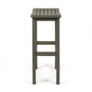 3-Piece Balcony Bar Set with Bottom Shelf Table and 2 Stools, Grey Finish by Montret