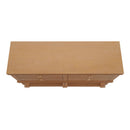 Console Table With 4 Soft Close Drawers, Thick Bottom Shelf For Living Room - Natural by HouseOfZazla