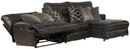 Como - 3 Piece Italian Leather Match Reclining Sectional by Unique Piece Furniture