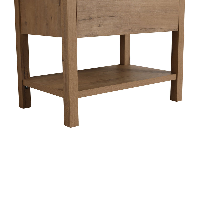 30 Inch Bathroom Vanity Plywood With 2 Drawers (BMO-BL9075BK)