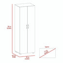 Armoire Organiser, Two Shelves, Rod, Double Door Cabinet Armoire by Unique Piece Furniture