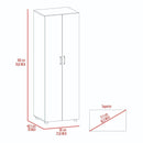 Armoire Organiser, Two Shelves, Rod, Double Door Cabinet Armoire by HouseOfZazla