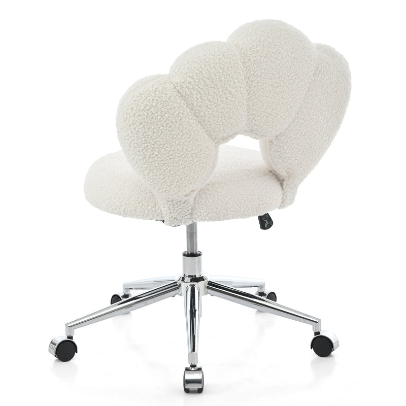 360Swivel Height Adjustable,Swivel Chair,Teddy fabric,home office chair