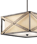 Cahoon 26"W 4-Light Anvil Iron Pendant/Semi-Flush Mount Light by Kichler