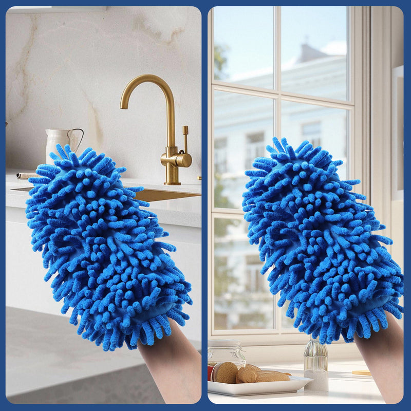 Microfiber Mop Slippers For Floor Cleaning, Machine Washable, 3 Pieces - Blue / Green / Red, photo 15 of 15