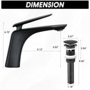 Single Hole Bathroom Sink Faucet with Pop Up Drain