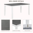 6 Pieces Kitchen Dining Set, Rectangular Wooden Dining Table With 4 Chairs And A Bench by Unique Piece Furniture
