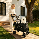 Pet Stroller Foldable 4-Wheel Design with Breathable Mesh by HouseOfZazla