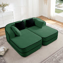77.2" Teddy Fabric Modular Sofa