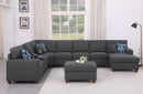 Eric - 9 Piece Upholstered Sectional With Ottoman by HouseOfZazla