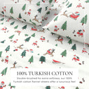 Turkish Cotton Christmas Flannel Sheet - Whittaker Collection by Great Bay Home