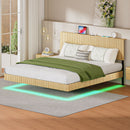Floating Bedstead With Charging Station And LED Lights by HouseOfZazla