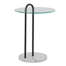 Claire - Contemporary / Glam Side Table - Black / Clear by HouseOfZazla