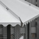 77" Flight Bird Cage Hexagon Covered Canopy Portable Aviary With Storage