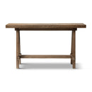 Hawthorne 60'' Solid Reclaimed Elm Trestle Console Table, Heritage Medium-Dark Brown