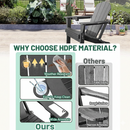 Adirondack Chair with Folding Design and Cup Holder - Gray by HouseOfZazla