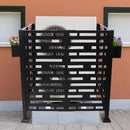 3.5x3.5FT Metal Air Conditioner Privacy Fence with Planter Boxes by HouseOfZazla