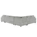 U - Shaped Sectional Sofa With Chaise Lounge, Oversized Living Room Sofa - Gray by HouseOfZazla