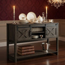 Farmhouse Entryway Table With Sliding Barn Door by HouseOfZazla