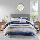 8 Piece Printed Seersucker Comforter and Quilt Set Collection