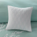 Oversized Cotton Jacquard Comforter Set Aqua King