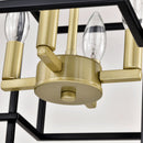 4 Light Metal Lantern Tiered Pendant Hanging Light Fixtures, Industrial Farmhouse Adjustable Height Chandeliers For Dining Room Hallway Foyer Entryway (E12 Bulbs Not Included) by HouseOfZazla
