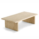 Modern Travertine Coffee Table With Split Top